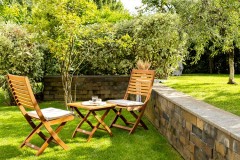 Складной кофейный комплект из акации КАРО с низким столом